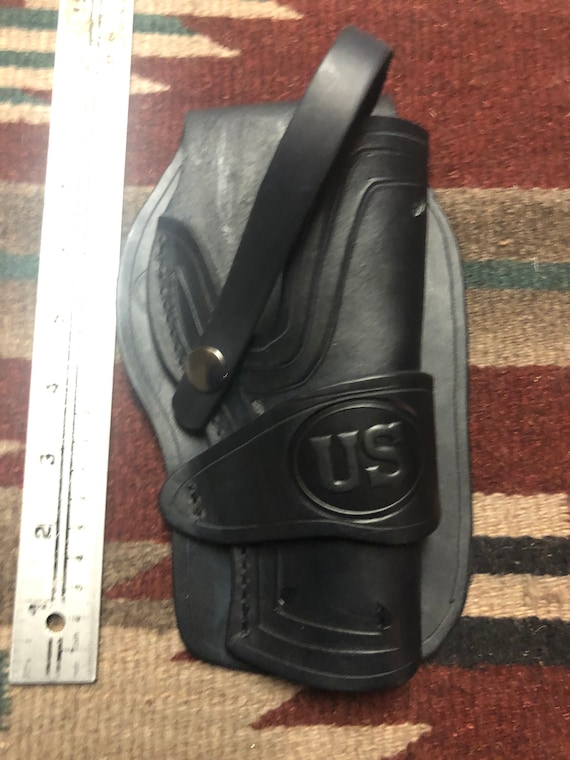 Western Leather Field Holster Wild Bunch Style Fits Colt