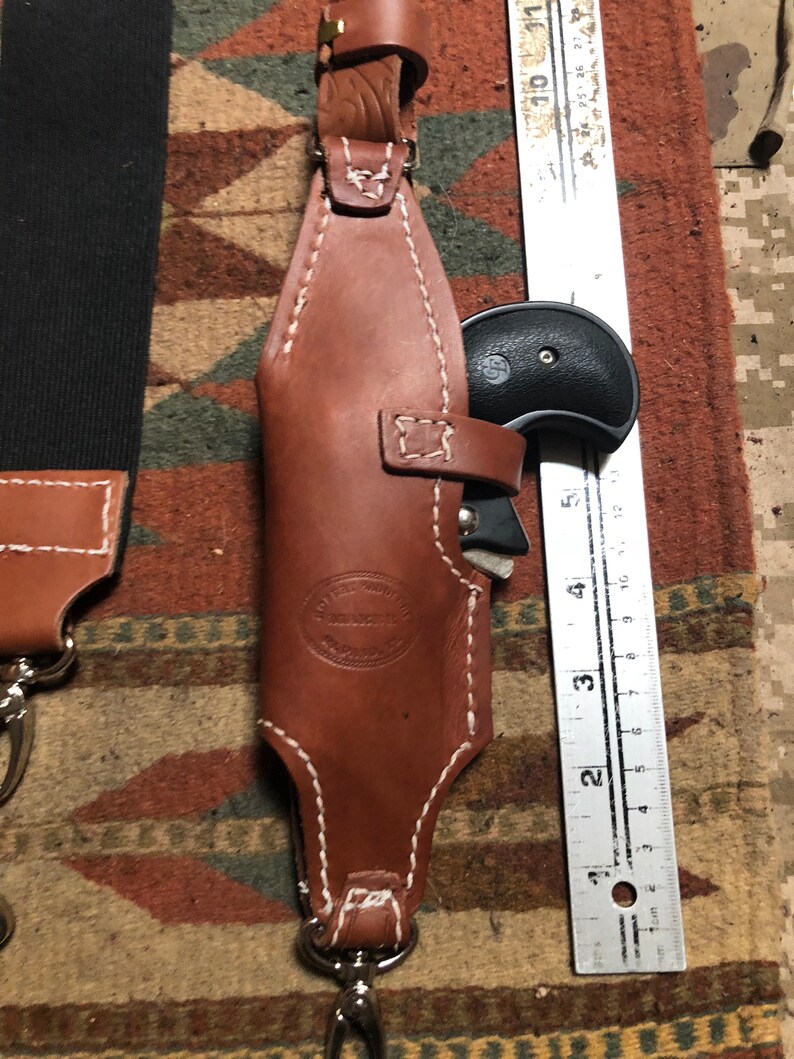 Leather Suspenders w/ Derringer Holster Fits Cobra Arms Etsy
