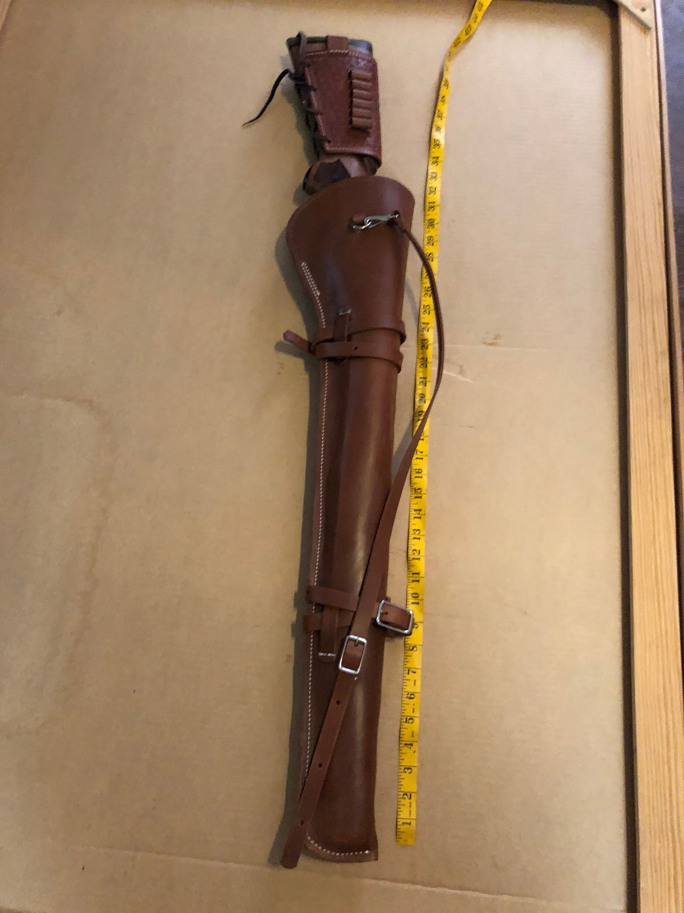 Leather Rifle Scabbard for Lever Action Carbine Horseback or Etsy