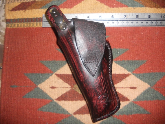 Leather Field Holster Fits S&W 586 686 66 19 10 Ruger GP100 Taurus 627 Colt Python King Cobra 4\" Barrel - Ireland