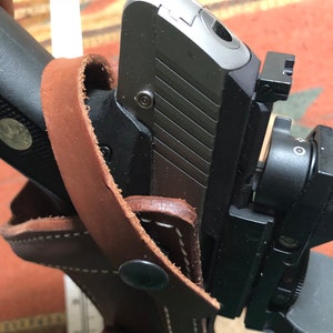 Hölster i garvat läder med reservficka passar Ruger Mark Mk II III IV 22-w sikte bild 4