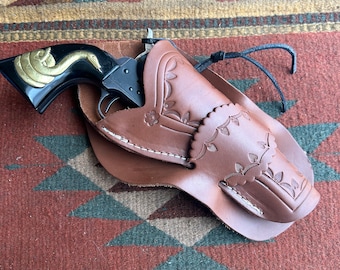Western Leather Cross Draw Holster FITS Colt SAA Peacemaker Uberti Cattleman Pietta EMF Chiappa 1873 Ruger New Vaquero