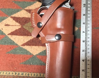 Western Leather Field Holster Fits S&W 586 686 66 19 10 Ruger GP100 Taurus 627 Colt Python Original King Cobra Trooper MK3