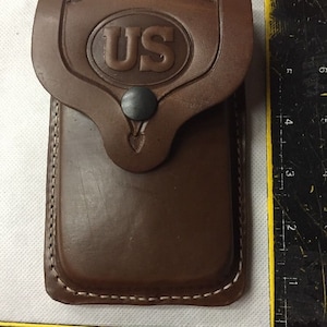 45ACP Model 1911 Single Stack Two Magazine Flap Pouch - US Stamp - USA Made