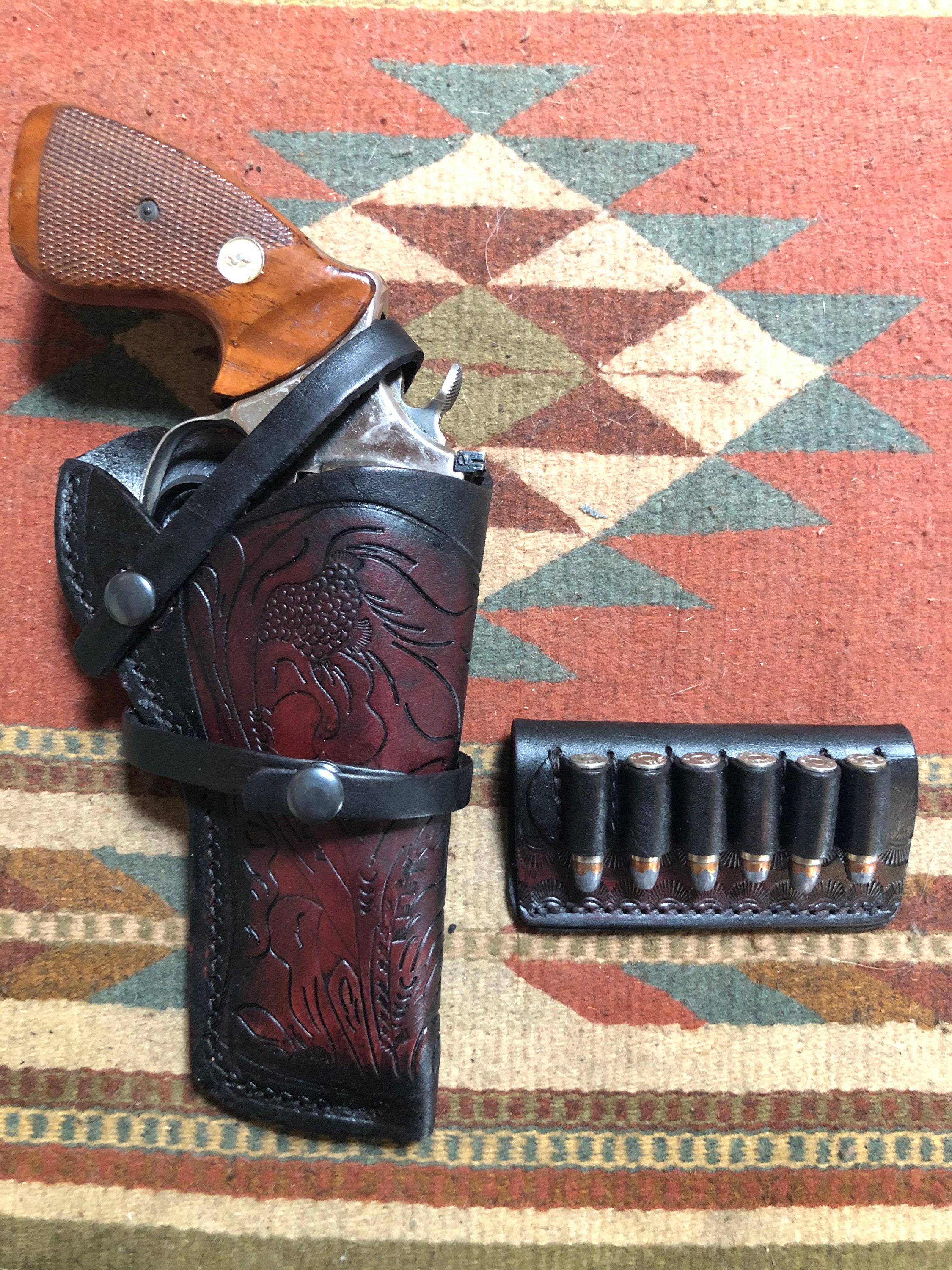 Leather Field Holster & Cartridge Holder Fits Smith and Wesson Etsy
