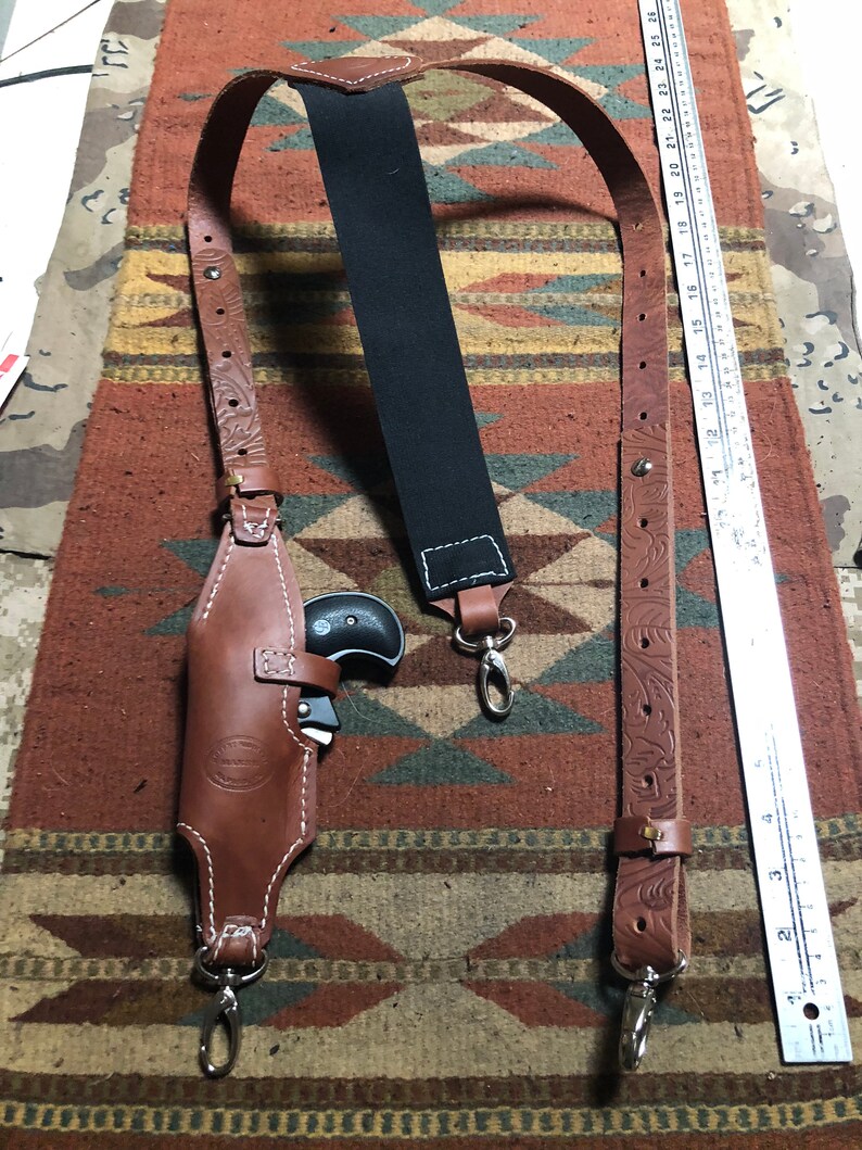 Leather Suspenders w/ Derringer Holster Fits Cobra Arms Etsy