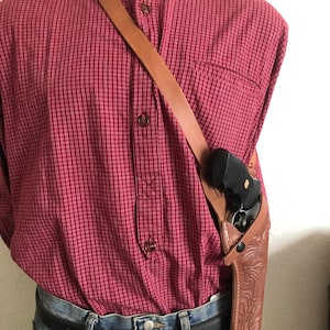Shoulder Carry Leather Holster Fits Smith Wesson 686 586 66 19 Colt Python Ruger GP100 Taurus 627 Tracker