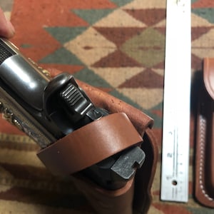 Western Leather Holster & Magazine Pouch Fits Colt Model 1911 Springfield Ruger Remington RIA Citadel Kimber image 4