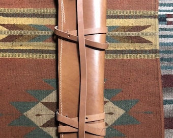 Leather Scabbard Fits: Rossi 92 Henry Big Lever Loop 16" Lever Action Carbine Horseback ATV