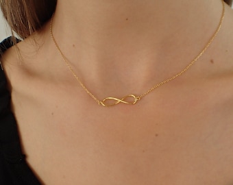 Infinity Necklace, Forever Necklace, Sterling Silver Necklace Gift for Women, Graduation Gift, Gift for Best Friend