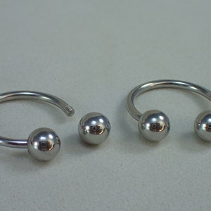 Curved Navel Ring, Belly Button Jewelry, Navel Piercing, Belly Barbell, Sterling Silver Body Jewelry