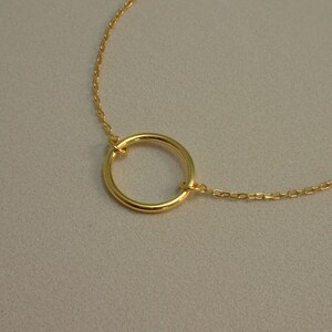 Dainty Karma Bracelet, Sterling Silver Circle Bracelet Gift for Her, Layering Bracelet, Stacking Bracelet