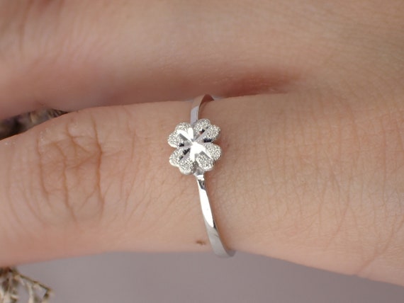 Clover Leaf Ring Tiny Clover Ring Four 