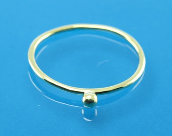 14k Dot Ring - Minimalist Ring - Stacking Dot Ring - Gold Dot Ring - Gift for the Simple yet Elegant Women in Your Life