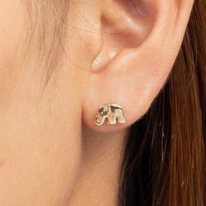 Elephant Stud Earrings, Delicate Minimalist Earrings Gift Her, Graduation Gift, Elephants Earrings