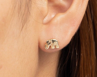 Elephant Stud Earrings, Delicate Minimalist Earrings Gift Her, Graduation Gift, Elephants Earrings
