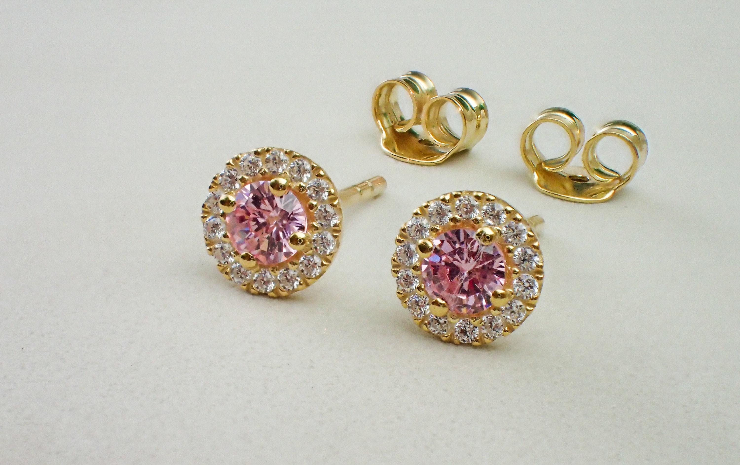Classic Tiny Pink Sapphire Earring Charms TSC26S21-PS-WD-Y