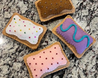 Handmade Felt Beaded Pop Tart: Fake Food Prop