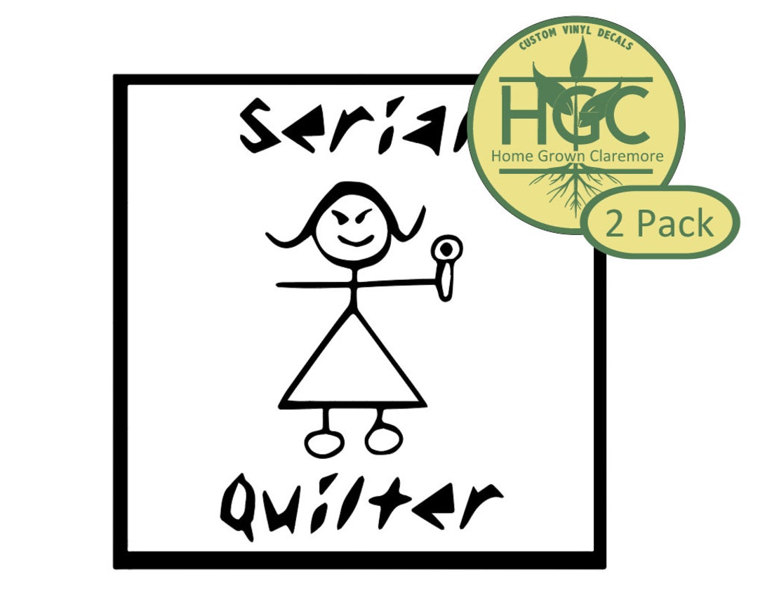 2 Pack Serial Quilter Decal Vinyl Sticker Graphics for Car Etsy