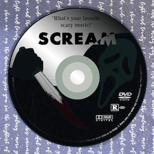 Scream Disc Case SCREAM DVD Vinyl Mirror Reflective Glassy Sticker - Etsy