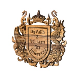 Custom Family Coat of Arms Handmade Wood Panel