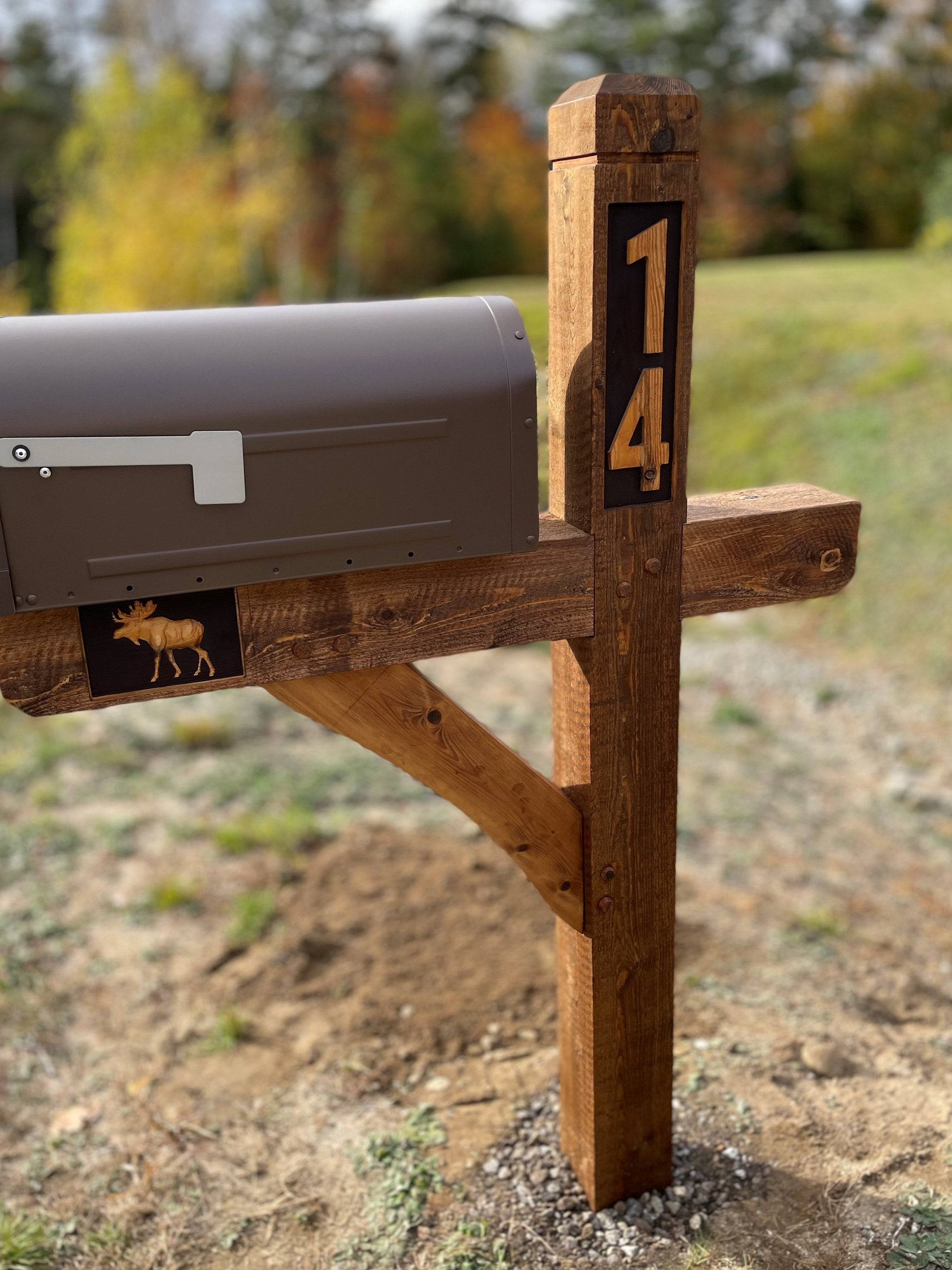 Country Mailbox Post Custom Handmade Rough Sawn Cedar Product Skus