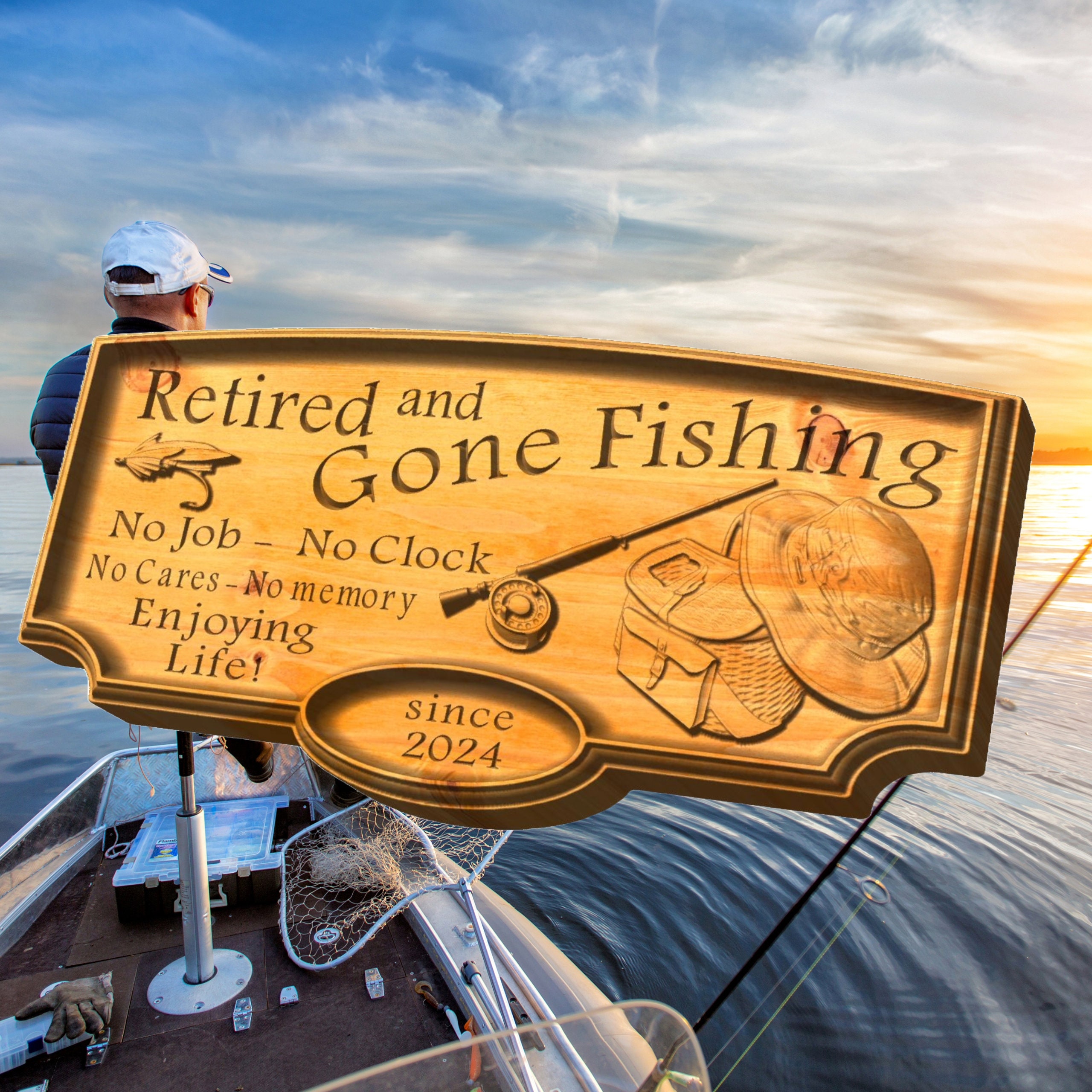 Fishing Decor Sign-fishing Hunting Rustic Fishing Sign Fishing