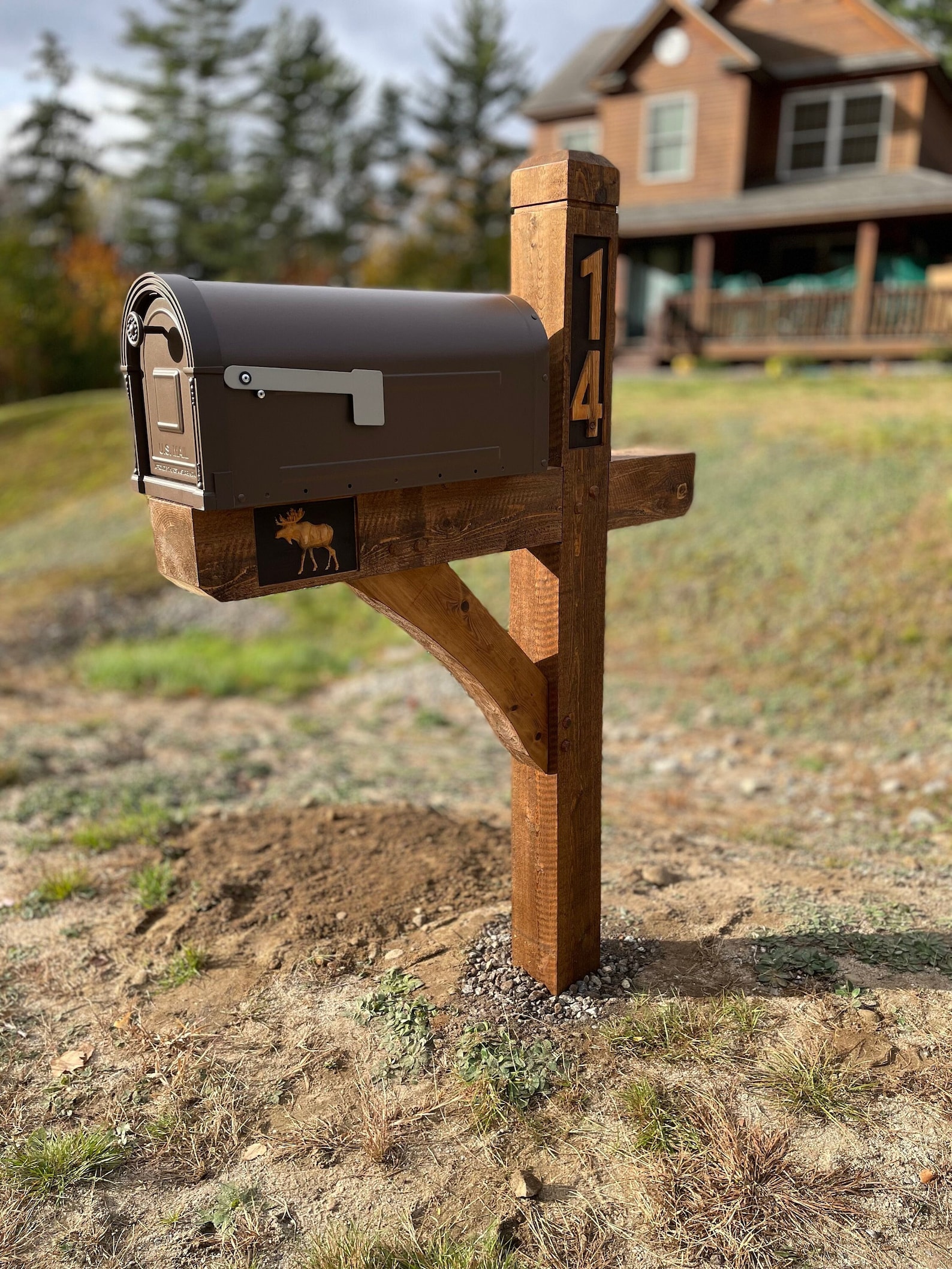 Custom Handmade Country Cedar Mailbox Post Product Skus Etsy