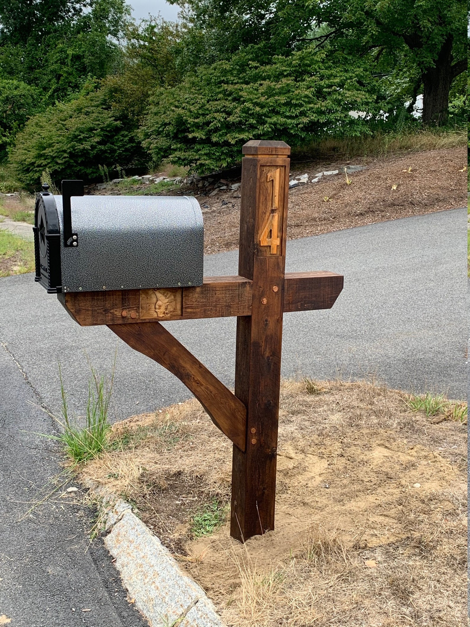 Custom Handmade Country Cedar Mailbox Post Etsy