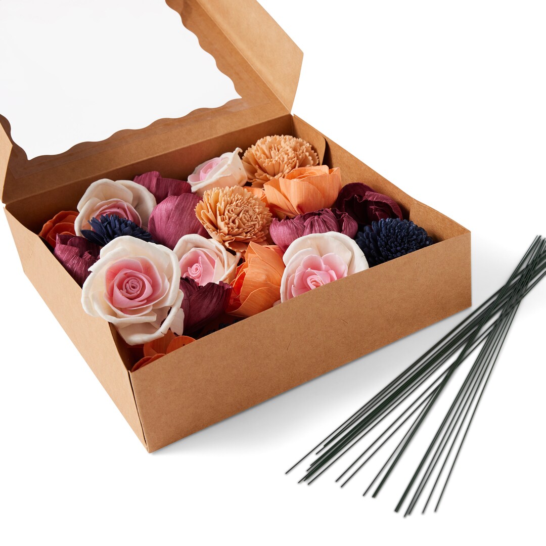 Dyed Sola Wood Flowers With Stems Classic Dyed Sola Wood Flower