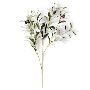 NOLAST 4pcs Faux Greenery Branches Stems Fake Olive Branches