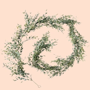 Italian Ruscus Artificial Greenery Garland | 6 feet | Matte Plastic