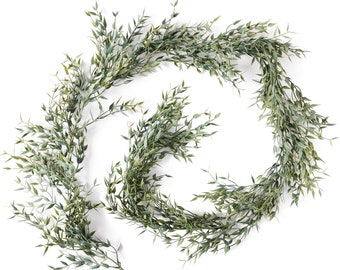 Italian Ruscus Artificial Greenery Garland | 6 feet | Matte Plastic