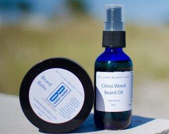 All Natural Citrus Wood Beard Oil, Essential Oils Blend Beard Care, Vegan Beard Grooming Product, Natural Mens Face Care, Mens Gift Idea