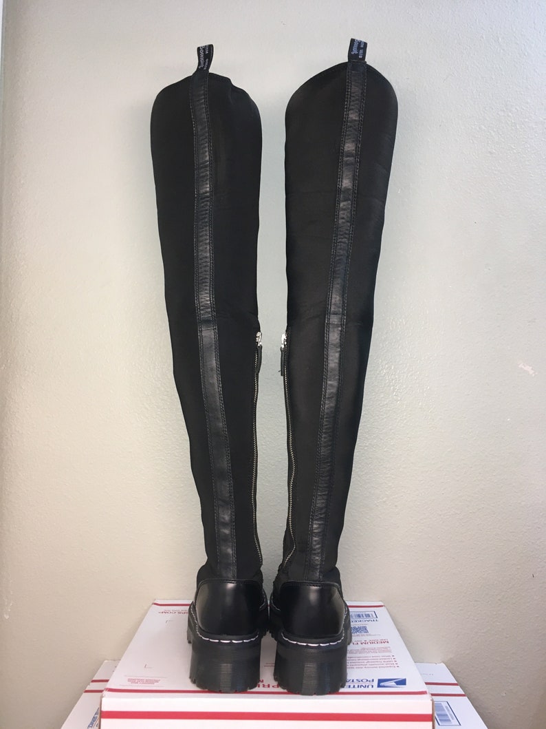 Dr. Martens Aggy Tall boots US 8 platform Agyness Deyn dolls kill jadon max britain jadon jagger thigh high calf goth azreya 1b60 xl hdw image 8