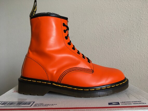 dr martens orange boots