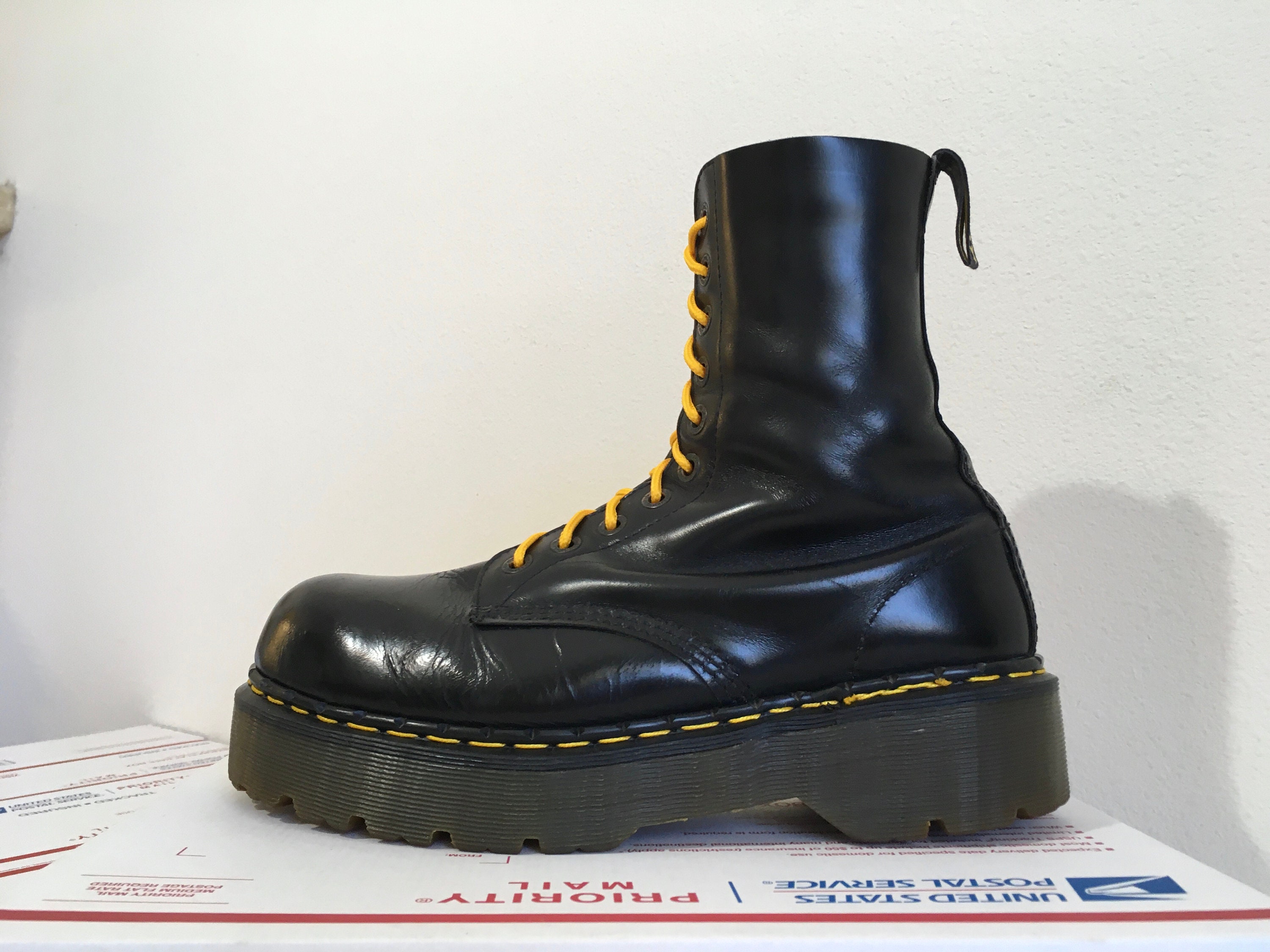 platform steel toe boots