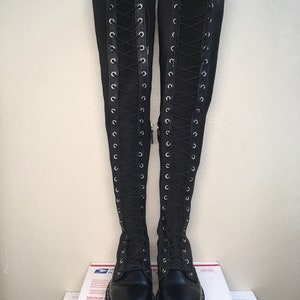 Dr. Martens Aggy Tall boots US 8 platform Agyness Deyn dolls kill jadon max britain jadon jagger thigh high calf goth azreya 1b60 xl hdw image 7