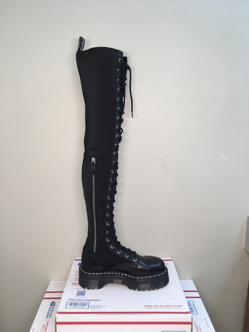 Dr. Martens Aggy Tall boots US 8 platform Agyness Deyn dolls kill jadon max britain jadon jagger thigh high calf goth azreya 1b60 xl hdw image 1