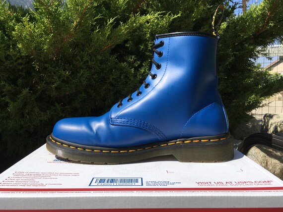 bright blue boots