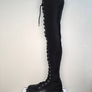 Dr. Martens Aggy Tall boots US 8 platform Agyness Deyn dolls kill jadon max britain jadon jagger thigh high calf goth azreya 1b60 xl hdw image 2