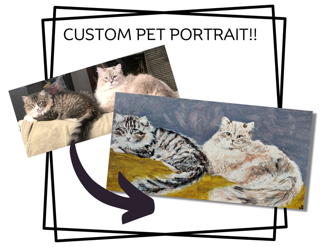 CUSTOM Pet Painting Pet Portraits Custom Modern Art Personalized custom-pet-painting-pet-portraits-custom-modern-art-personalized