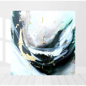 Healing Waters no.3 Clock, Abstract Painting, Original Artwork, Abstract Art, Fine Art, Prophetic Art, Biblical Art, Christian Gifts