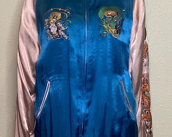 ジャケット・アウター 00s LUCKY13 reversible souvenir jacket Vintage Lucky 13 Sukajan Jacket: Reversible Rayon Embroidered