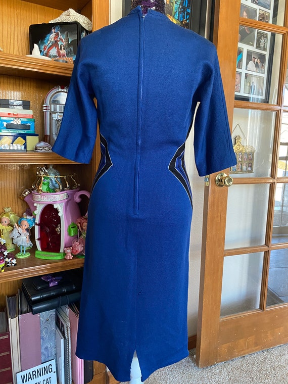 1950s 1960s Adele Martin Knit Wiggle Dress Vintag… - image 3