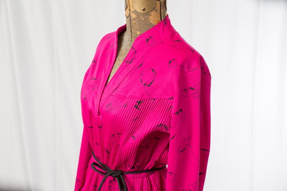 Ms Sugar Pink and Black Vintage Dress 1970s 1980s… - image 5