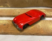 Vintage RARE Line Mar Red Toy Car - Tin Plated - Made in Japan - Linemar - Collectible Old Childs Cars Miniature - Display - PHILIP