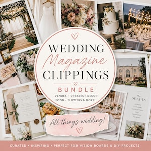 Wedding Magazine Clippings Bundle – Vision Board, Collage, Scrapbook Supplies image 1