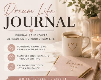 Dream Life Journal: Scripting Prompts for Manifesting Goals (Digital Download)