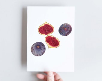 Greeting card to offer, Christmas figs